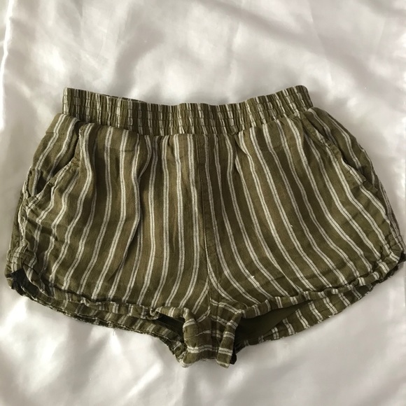 Striped Shorts Green main image 1